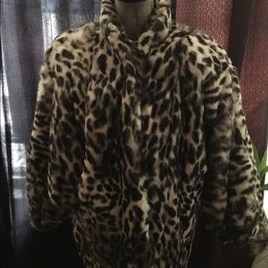 Leopard fur Coat Jacket